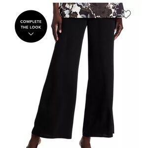 Elegant Black Wide-Leg Women's Pants